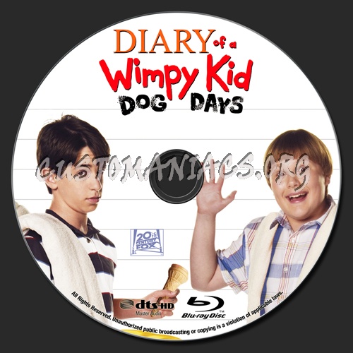 Diary Of A Wimpy Kid 3 - Dog Days blu-ray label