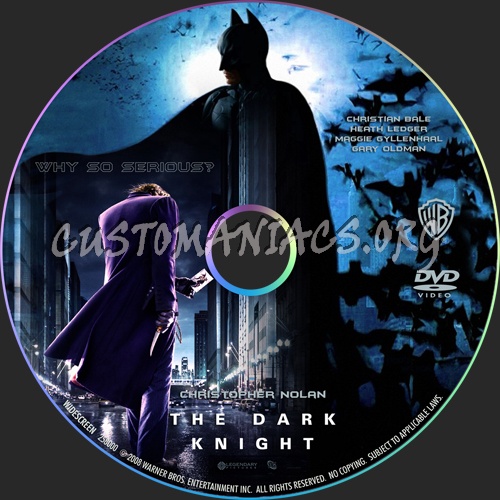 The Dark Knight dvd label