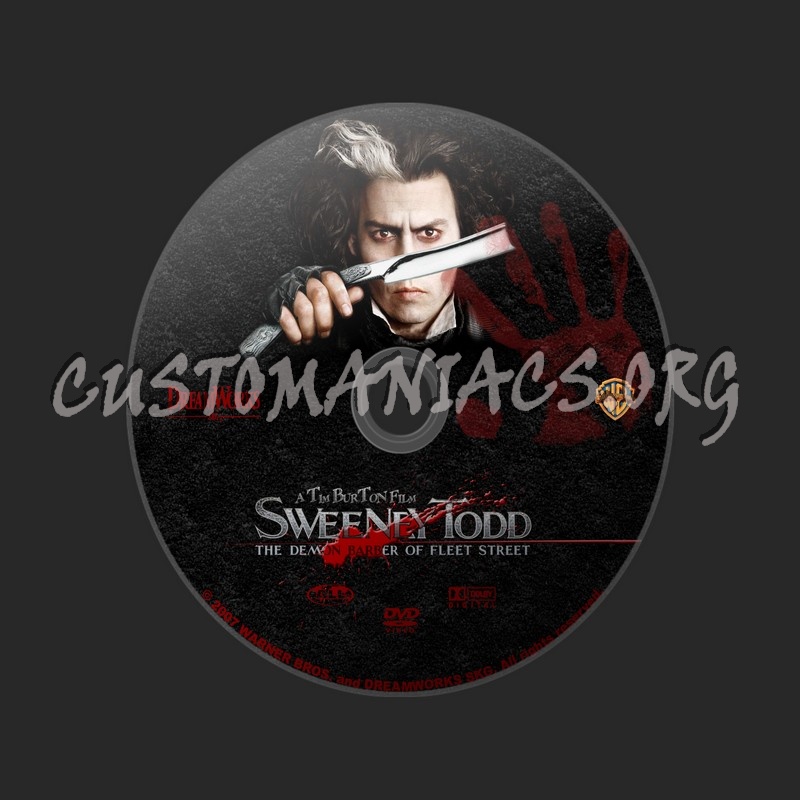 Sweeney Todd - The Demon Barber Of Fleet Street dvd label