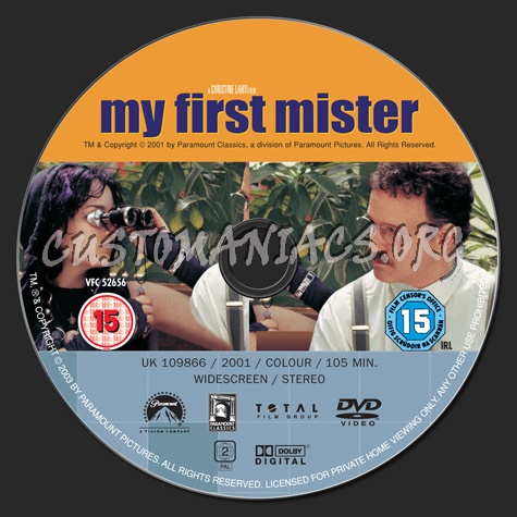 My First Mister dvd label