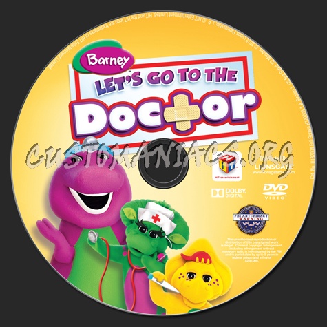 Barney Let's Go To The Doctor dvd label