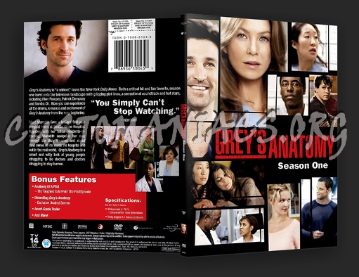 Grey's Anatomy Season 1 dvd cover