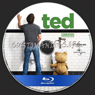 Ted ( Unrated ) blu-ray label