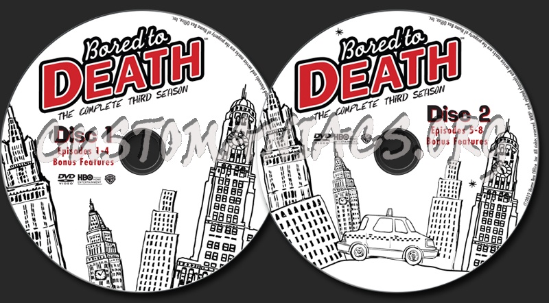 Bored to Death Season 3 dvd label