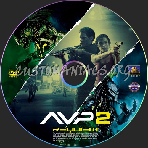 AVP Requiem dvd label