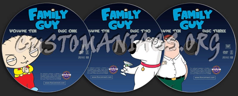 Family Guy - Volume 10 dvd label