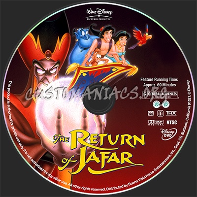 Aladdin: The Return of Jafar dvd label