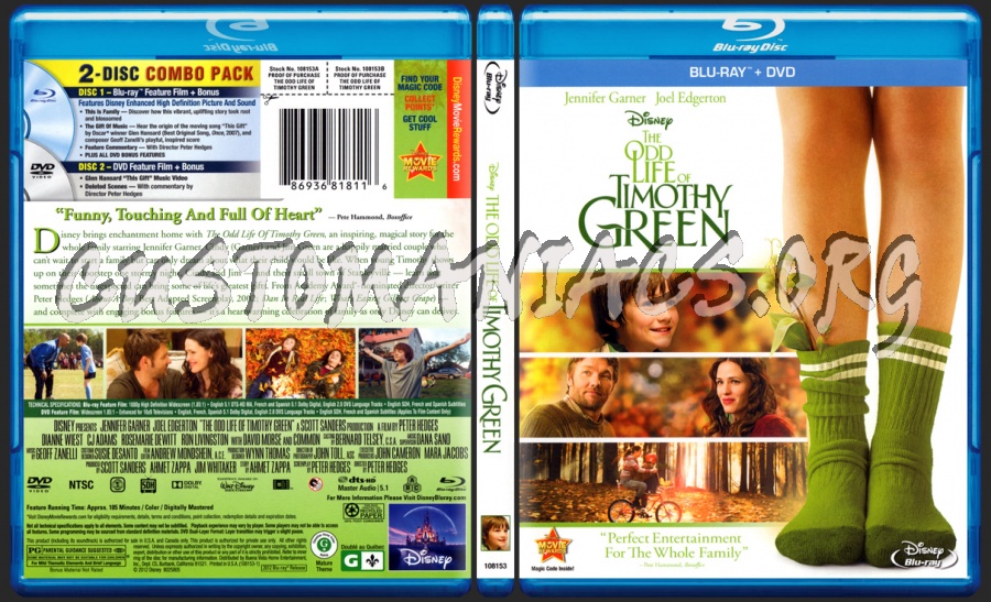 The Odd Life of Timothy Green blu-ray cover