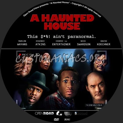 A Haunted House dvd label