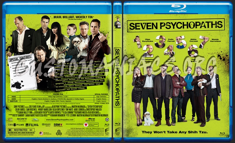 Seven Psychopaths blu-ray cover