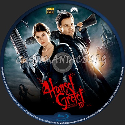 Hansel & Gretel Witch Hunters blu-ray label