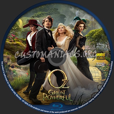 Oz The Great And Powerful blu-ray label