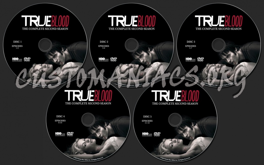 True Blood Season 2 dvd label