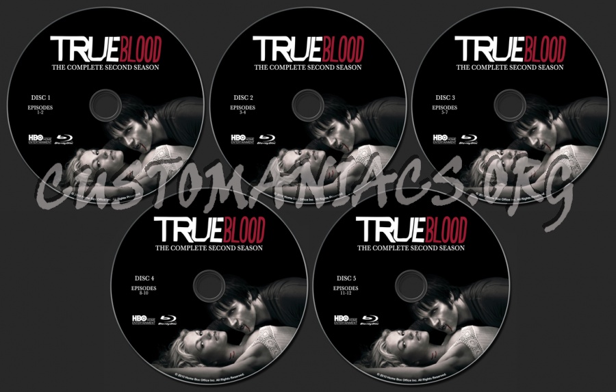 True Blood Season 2 blu-ray label