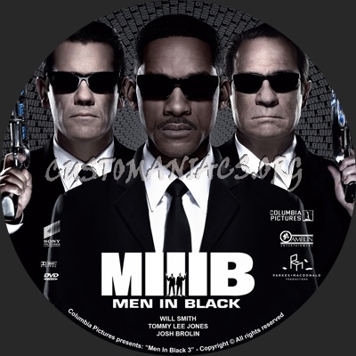 Men In Black 3 dvd label