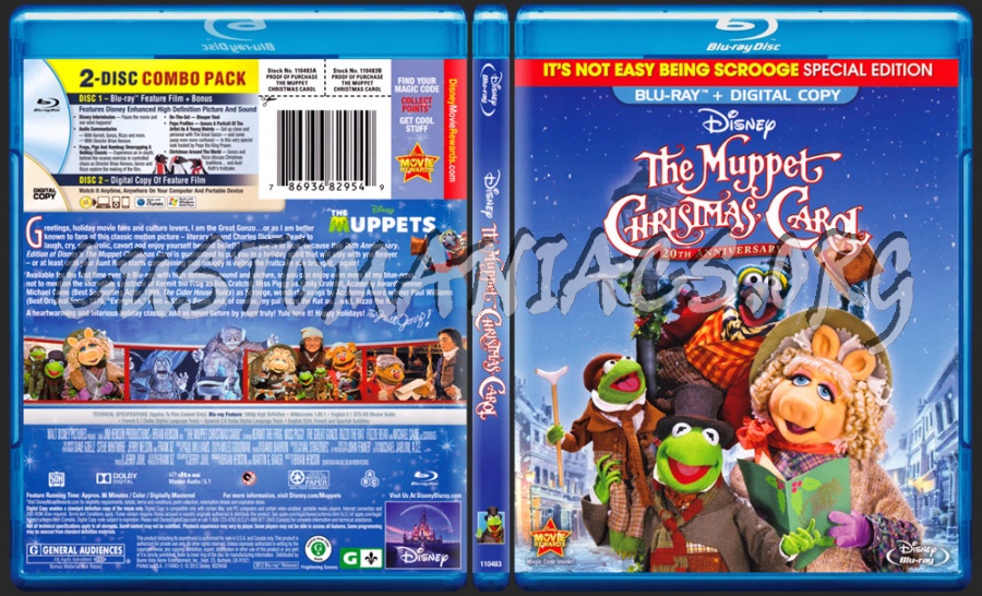 The Muppet Christmas Carol blu-ray cover