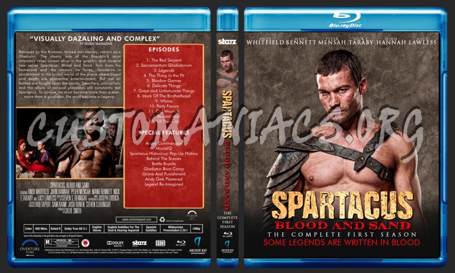 Spartacus Tv Collection blu-ray cover