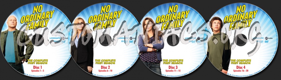 No Ordinary Family Season 1 dvd label