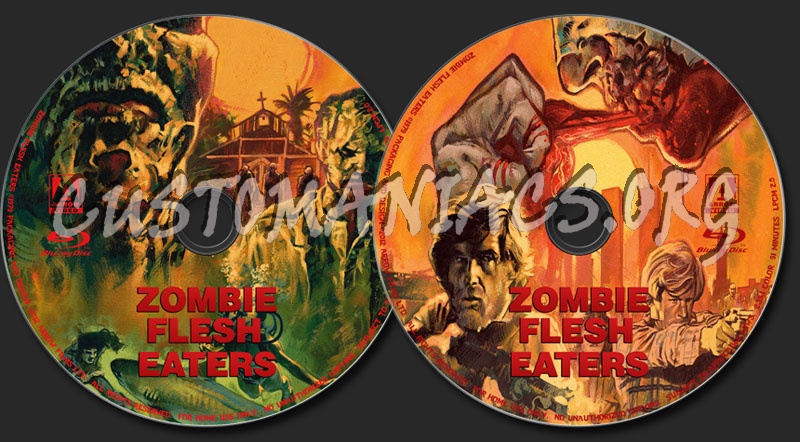 Zombie Flesh Eaters Zombi 2 Blu Ray Label Dvd Covers And Labels By Customaniacs Id 182527