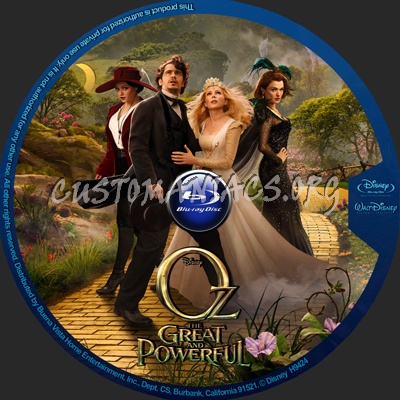 OzThe Great and Powerful blu-ray label