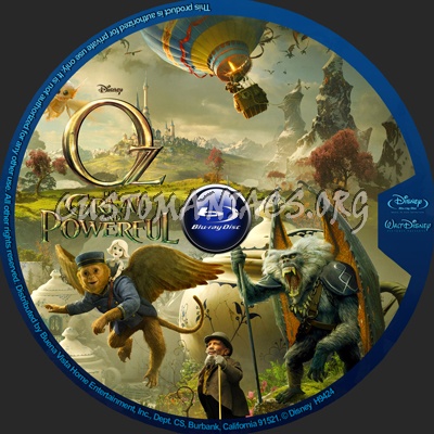 OzThe Great and Powerful blu-ray label