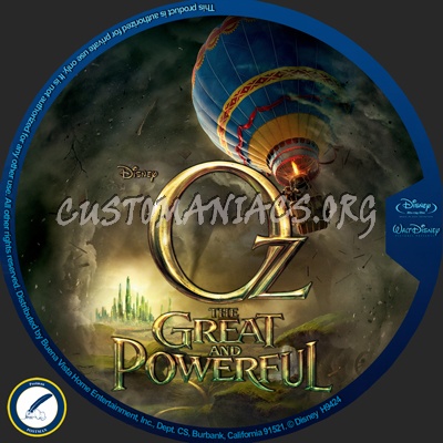 OzThe Great and Powerful blu-ray label