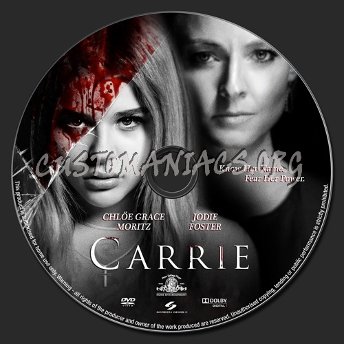 Carrie dvd label