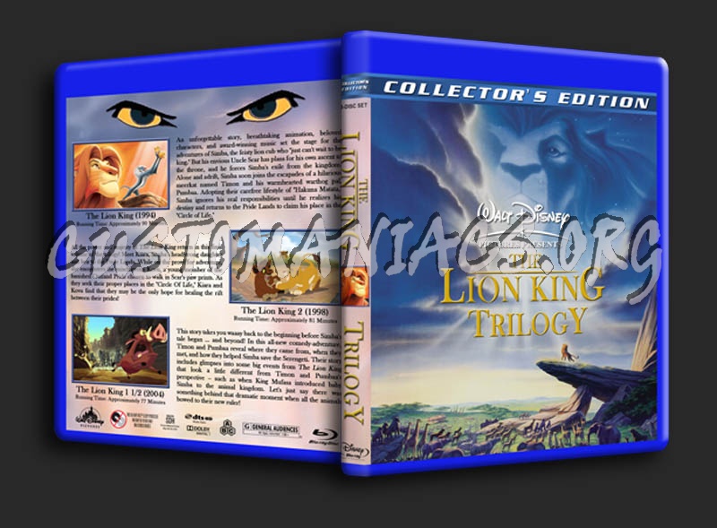 Lion King Trilogy blu-ray cover