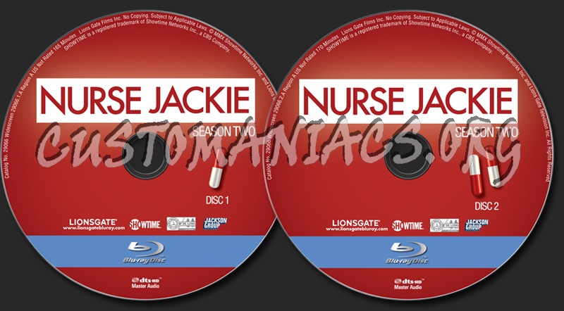 Nurse Jackie Season 2 blu-ray label