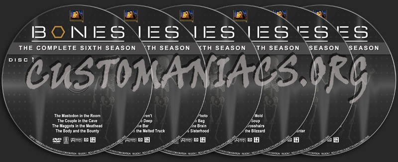 Bones: Season 6 dvd label