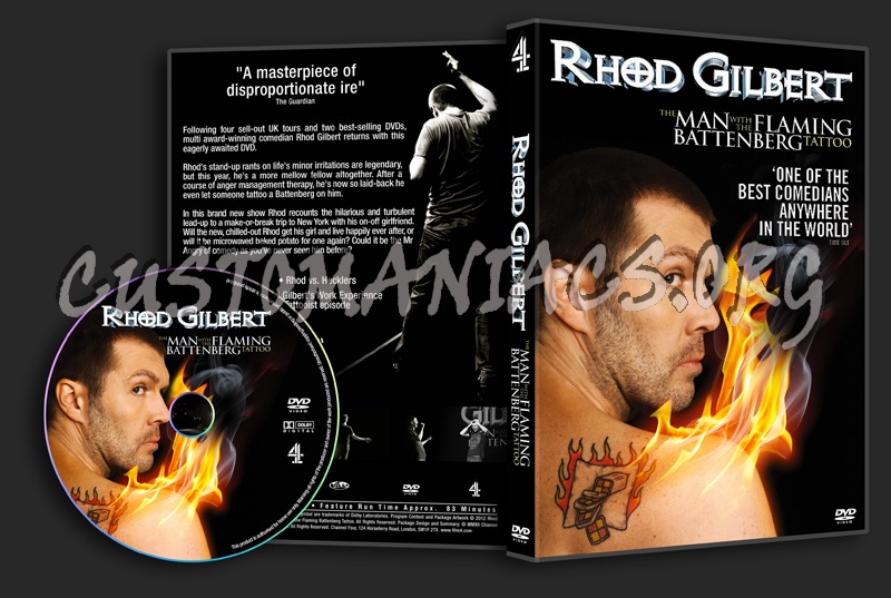 Rhod Gilbert The Man With The Flaming Battenberg Tattoo dvd cover