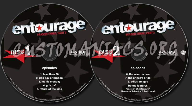 Entourage Season 3 Part 2 blu-ray label