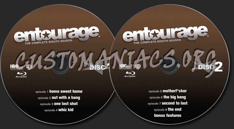 Entourage Season 8 blu-ray label