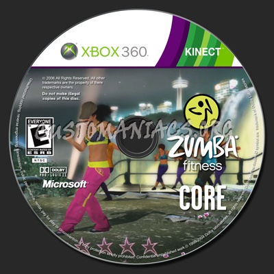 Zumba Fitness Core dvd label DVD Covers Labels by Customaniacs