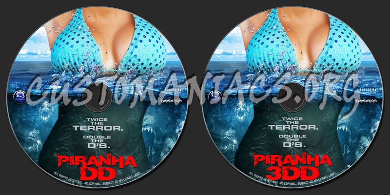 Piranha DD (2012) blu-ray label