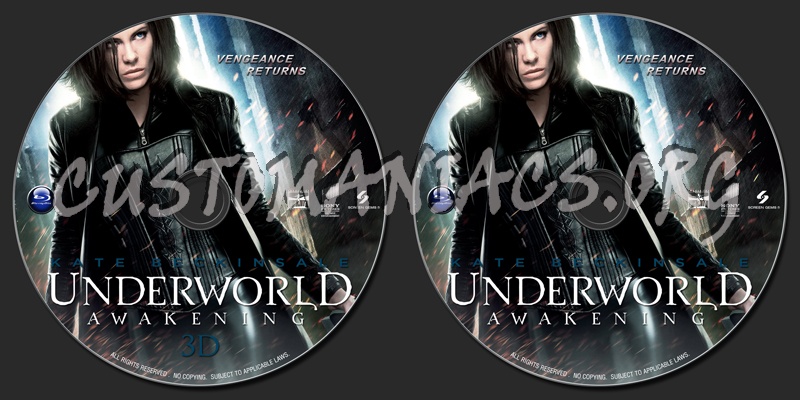 Underworld : Awakening (2012) blu-ray label