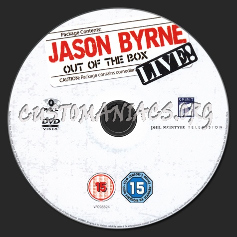 Jason Byrne Out of the Box Live! dvd label