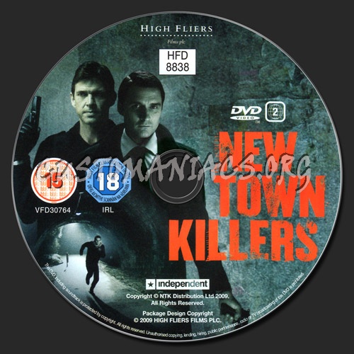 New Town Killers dvd label