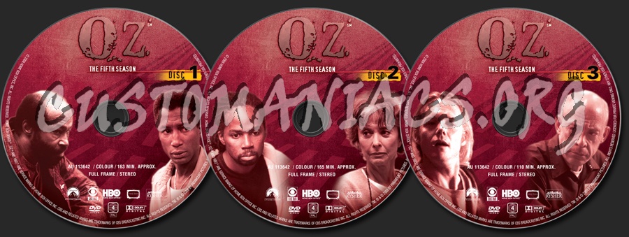 OZ Season dvd label