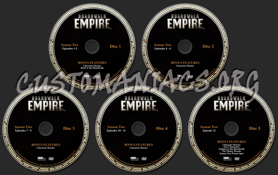 Boardwalk Empire - Season Two dvd label