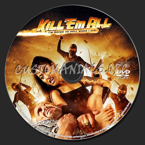 Kill 'Em All dvd label