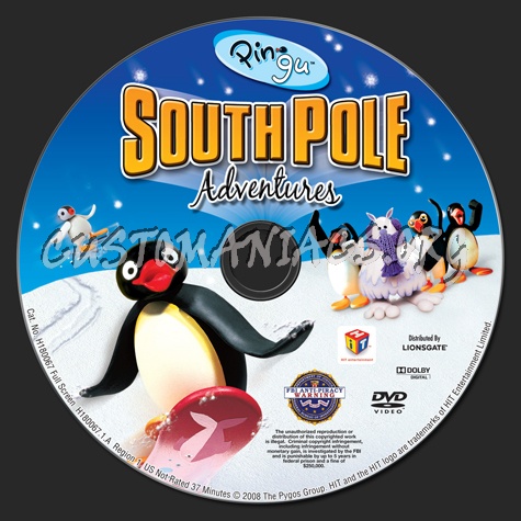 Pingu South Pole Adventures dvd label