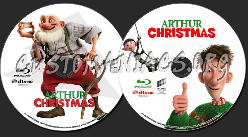 Arthur Christmas blu-ray label