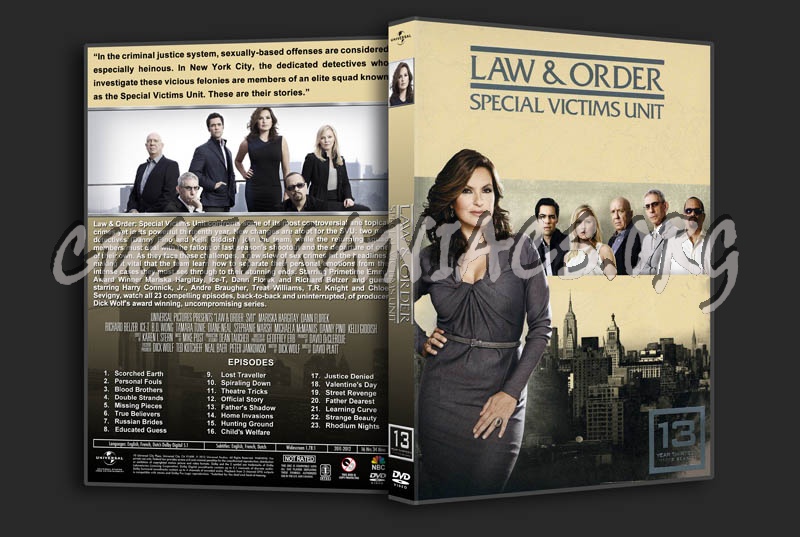 Law & Order: SVU - Season 13 dvd cover