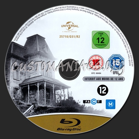 Psycho blu-ray label