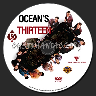 Ocean's Thirteen dvd label