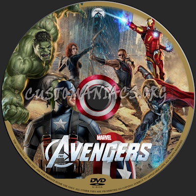 Avengers dvd label