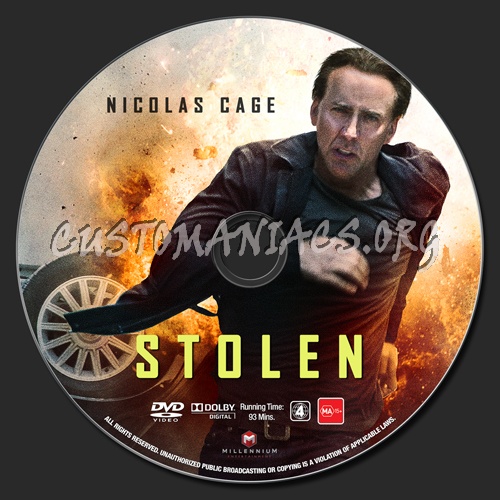 Stolen dvd label