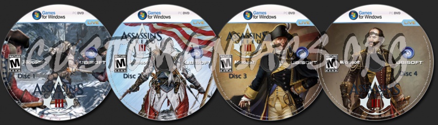 Assassins Creed III dvd label