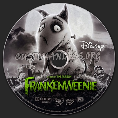 Frankenweenie dvd label